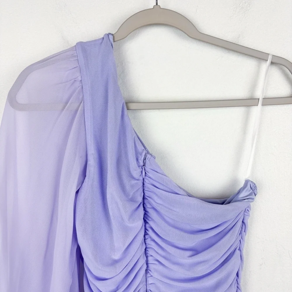 NWT Hello Molly Party It Up Lilac One Shoulder Mini Dress Sz L - Picture 6 of 14